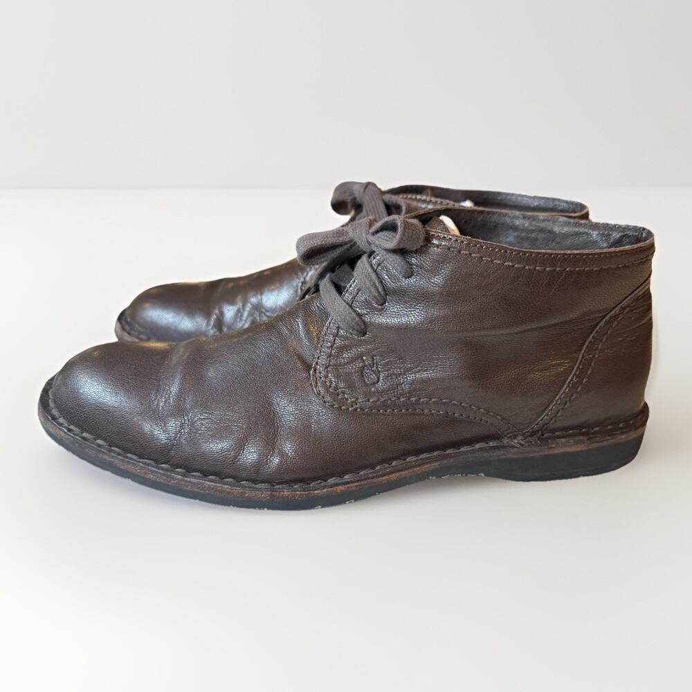 John Varvatos Star USA Men’s Dark Brown Leather Chukka Boots Size 8.5M